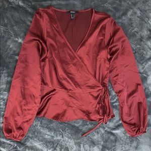Silk maroon blouse